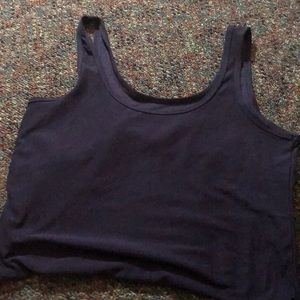 blue wide strap tank top